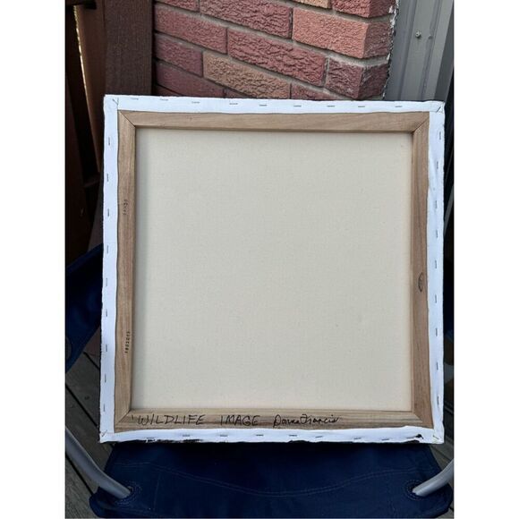 Abstract Geometric painting canvas western cow Leather 20 x 20  Donna Francis Wi - Picture 14 of 16